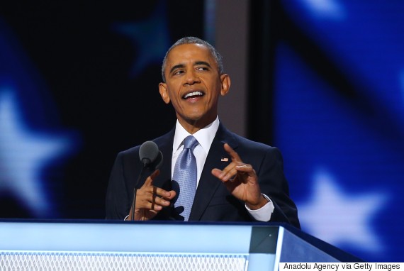 PHILADELPHIA, USA - JULY 28: U.S. President Barack Obama delivers a speech during a congress ahead of 58th Presidential election on November 08, in Philadelphia, USA on July 28, 2016. Hillary Clinton is the first female Presidential nominee in U.S. history. (Photo by Volkan Furuncu/Anadolu Agency/Getty Images)