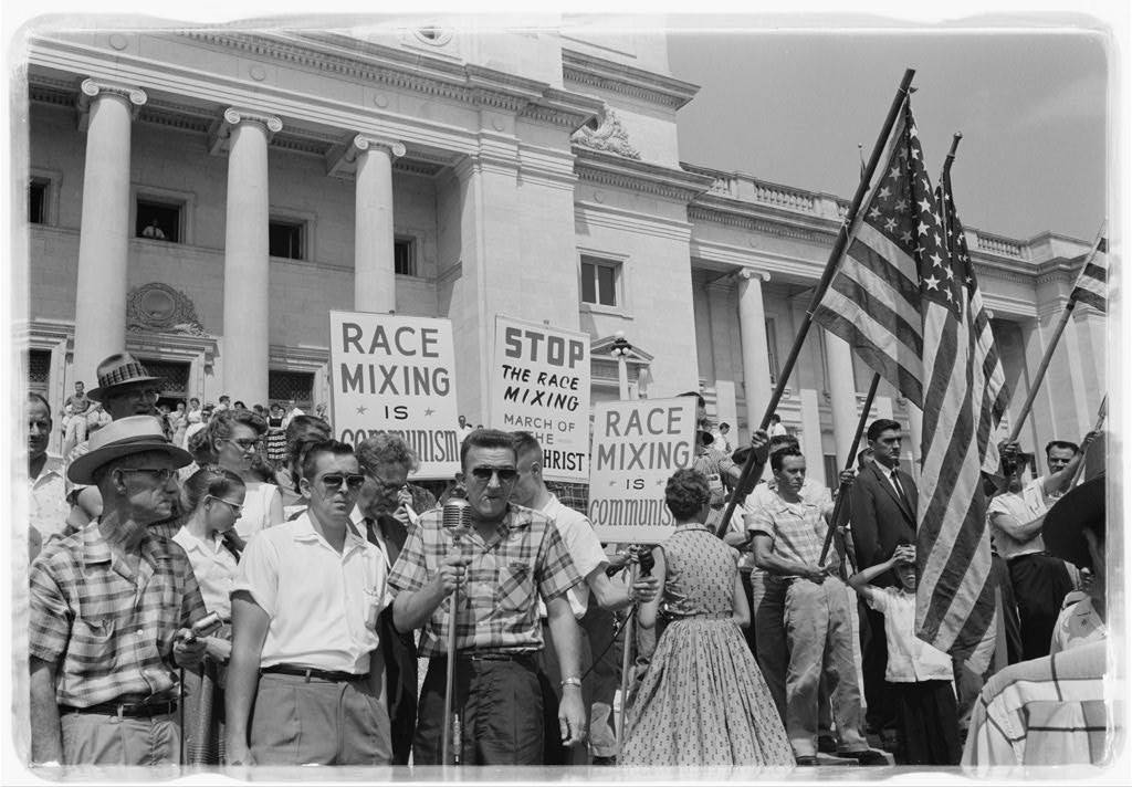 Little Rock integration protest