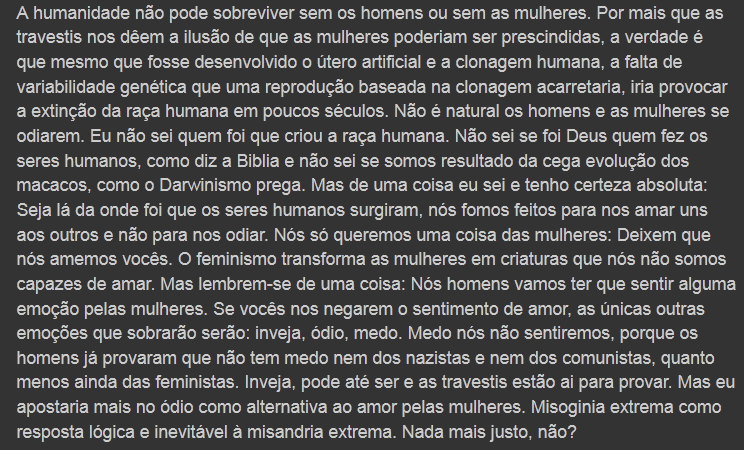 chris travests inveja e misoginia deixem q nos amemos vcs 29 11
