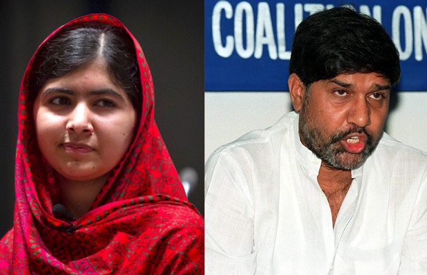 A paquistanesa Malala e o indiano Kailash Satyarthi, em fotos de 2014 e 1999, respectivamente (Foto: Reuters/AFP)