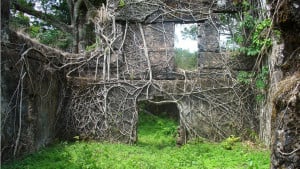 Ruínas do castelo da ilha Bunce, Serra Leoa.