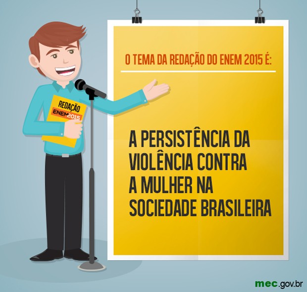 MEC divulgou o tema da redação do Enem 2015 no Facebook (Foto: Reprodução/Facebook)