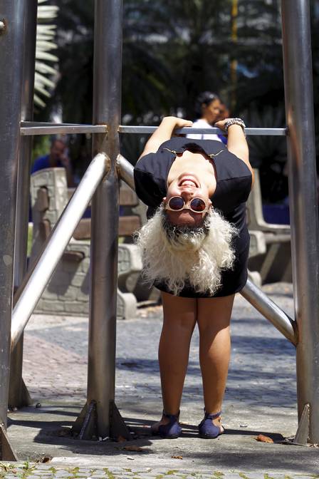 Durante a infância, Letícia prendia o cabelo Foto: Thiago Freitas / Extra