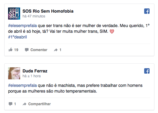 #EleSempreFala3