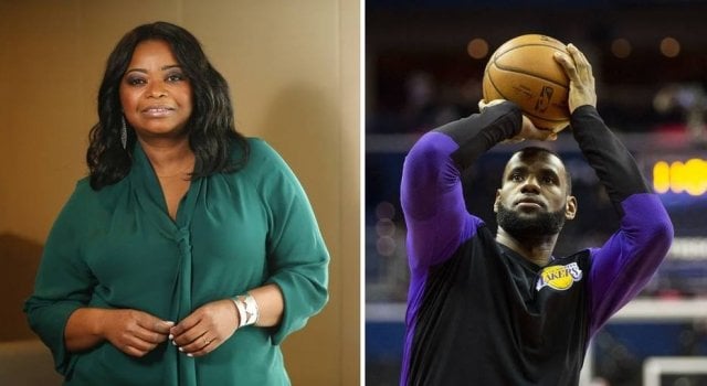 A atriz Octavia Spencer e o jogador de basquete LeBron James. Foto- Wilton Junior:Estadão : Al Drago:AP