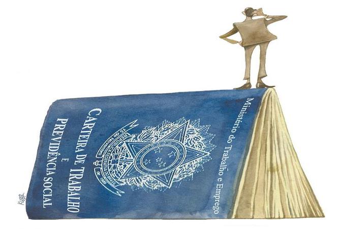 carteira de Trabalho surrada e sem utilização image: Kleber Sales