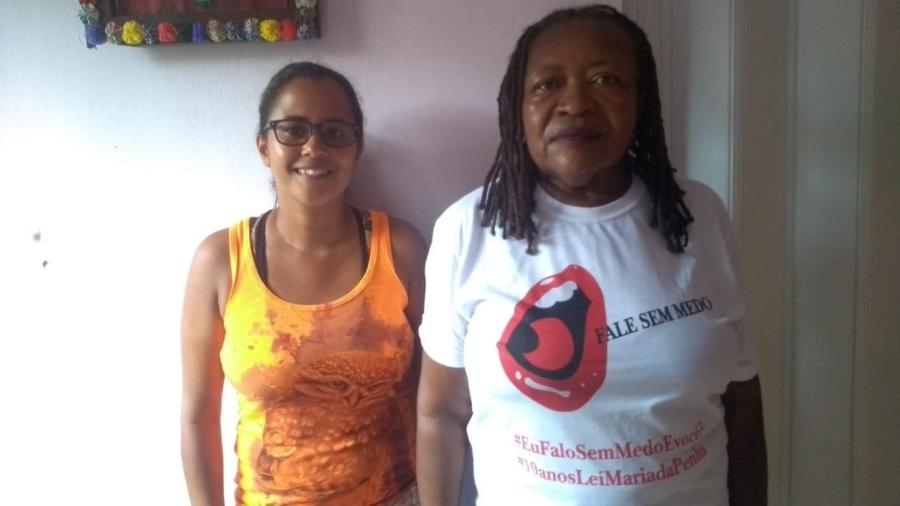 A doméstica Rosângela Conceição dos Santos e a secretária geral da Fenatrad, Cruza Maria Oliveira
